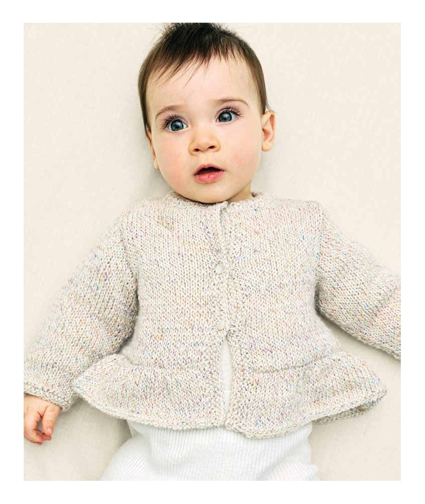 Gilet layette Ortance - Patron tricot Phildar - modèle fini