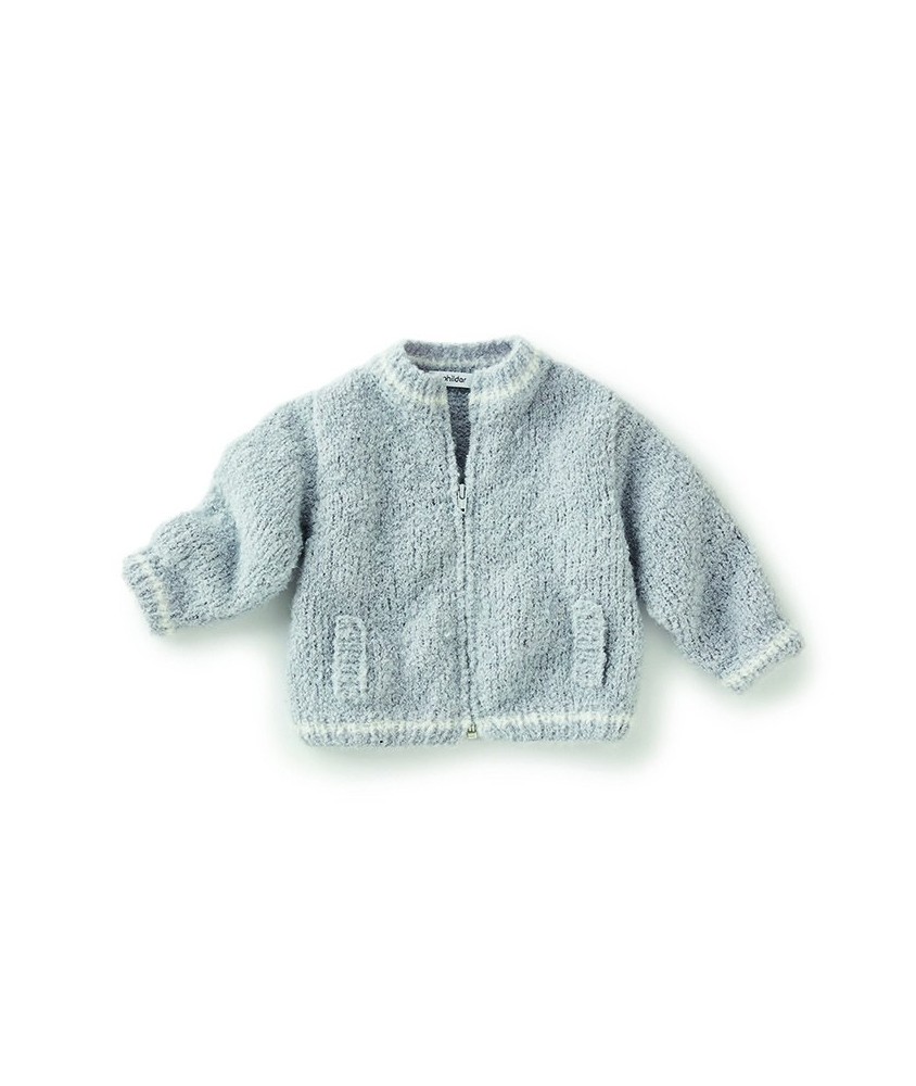 Blouson bébé Tylan zippé - Patron tricot Phildar - modèle fini