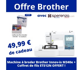 M340e brother avec coffre de fils à broder ETS12N