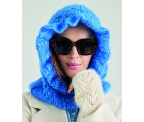 Cagoule Dixie mohair et soie - Patron tricot Phildar - modèle porté