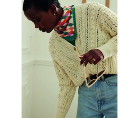 Gilet Rabera en laine d'agneau - Patron tricot Phildar - modèle porté