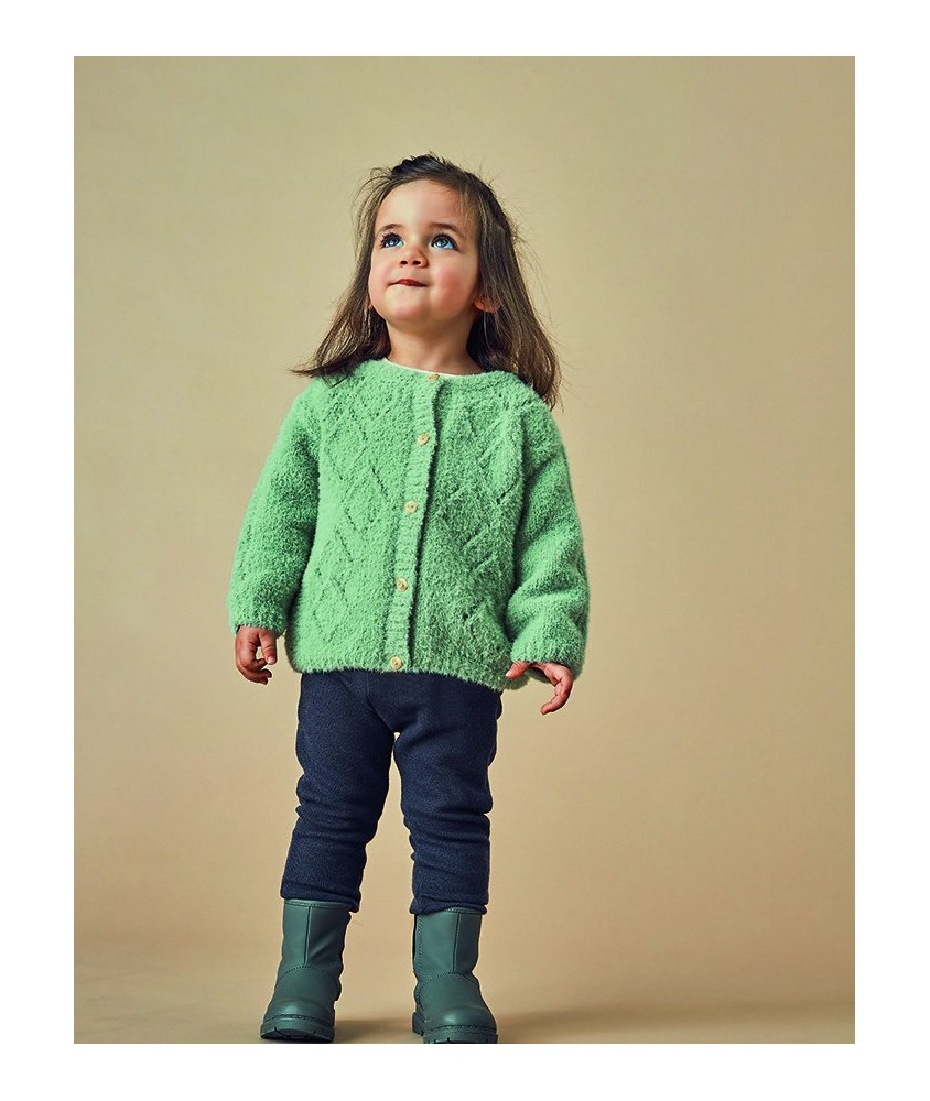 Gilet layette Tilia - Patron tricot Phildar - modèle fini