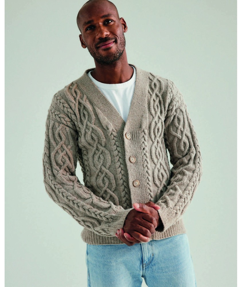 Gilet homme Louis - Patron tricot Phildar - modèle porté