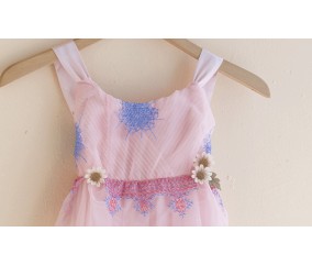 Robe enfant brodée avec un motif faux smocks - Brother BLECUSB14