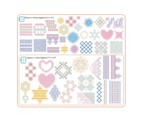 Vue d'ensemble des motifs de la collection Brother n°14 BLECUSB14
