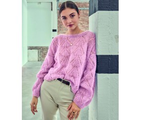 Pull Beth en mohair soie lurex - Patron tricot Phildar - modèle porté