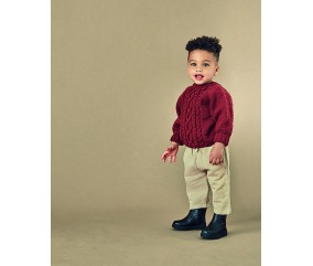 Pull raglan Tristan pour bébé - Patron tricot Phildar - modèle fini