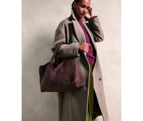 Sac Alvina au crochet effet cuir - Patron crochet Phildar - modèle fini