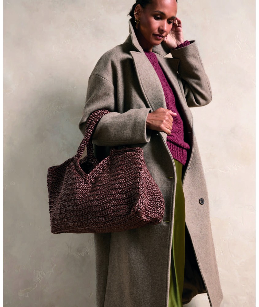 Sac Alvina au crochet effet cuir - Patron crochet Phildar - modèle fini