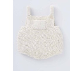 Barboteuse layette Loren au point de riz - Patron tricot Phildar - modèle fini