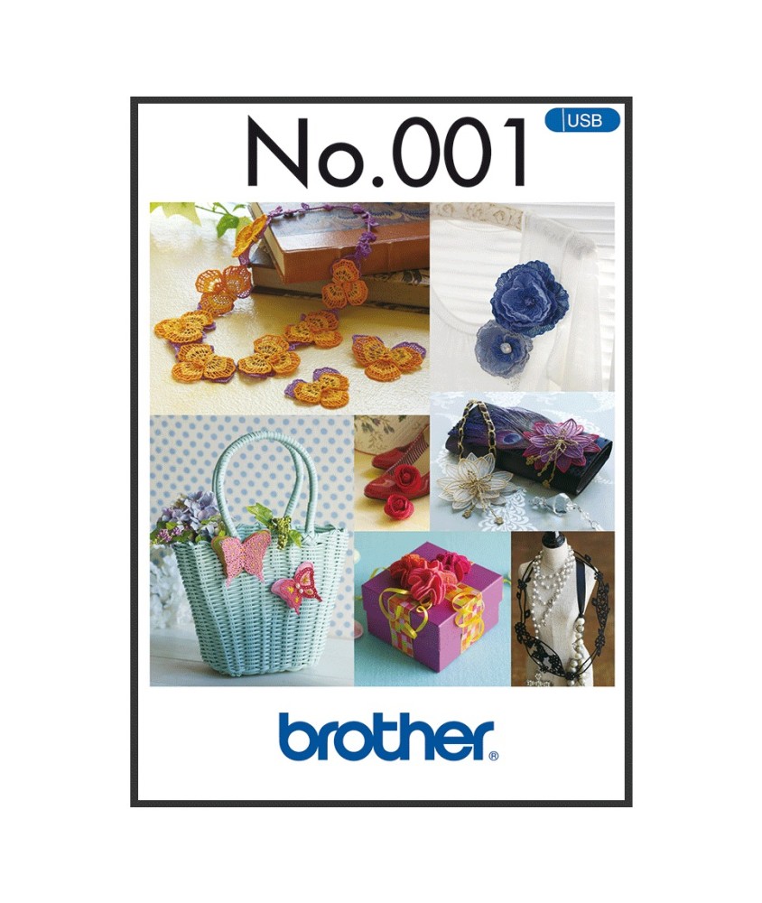 Clé USB de motifs de broderie Brother n°1 - Broderie 3D