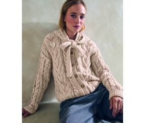 E-MODELE FEMME - GILET ET CAPUCHE CYBELLE - PHILDAR