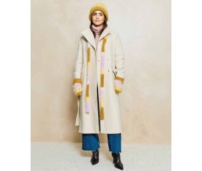 Ensemble Béryl, écharpe bonnet et mitaines en mohair multicolore - Patron tricot Phildar - modèle fini