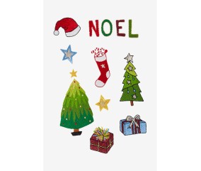 Patron de broderie Joyeux Noël, planche de motifs DMC