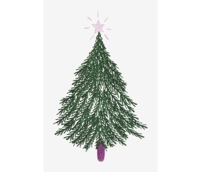 Patron de broderie Sapin de Noël étoilé DMC - modèle à télécharger