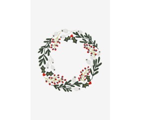 Patron de broderie Couronne de Noël DMC - modèle à télécharger