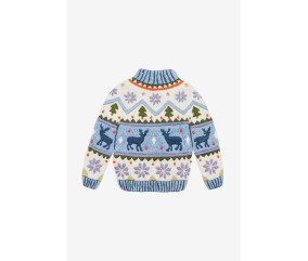 Patron de broderie Pull de Noël aux rennes DMC - modèle à télécharger