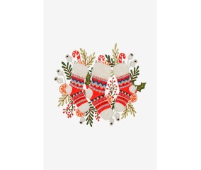 Patron de broderie Couronne de chaussettes de Noël DMC