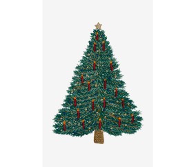 Patron de broderie Sapin de Noël aux bougies DMC