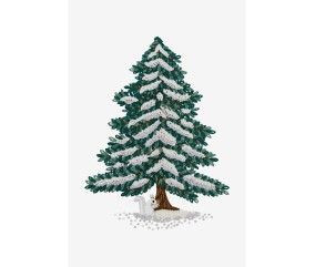 Patron de broderie Sapin des neiges DMC - modèle à télécharger
