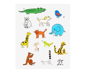 Patron de broderie Alphabet animaux A à M DMC - modèle à télécharger