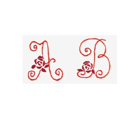 Patron de broderie Alphabet de roses DMC - modèle à télécharger