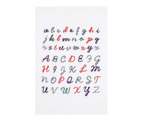 Patron de broderie Alphabet en point relief DMC - modèle à télécharger