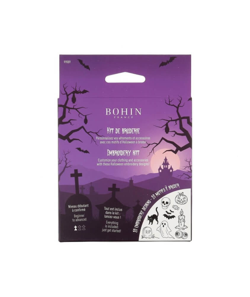 Kit de broderie Halloween Bohin - ouvrage brodé terminé