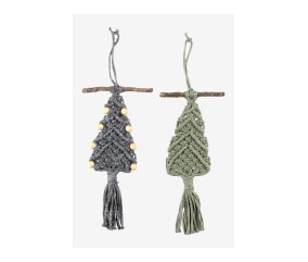 Patron de macramé Petits sapins de Noël DMC - modèle à télécharger