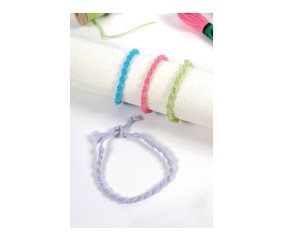 Patron de macramé Bracelet torsadé DMC - modèle à télécharger