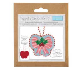 Kit décoration de Noël en tapisserie Nœud - 10,5 x 14,5 cm - Trimits