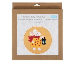 Kit broderie avec cercle Miss Mouse - Ø 10 cm - Trimits