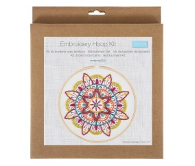 Kit broderie perlée avec cercle Mandala - Ø 15 cm - Trimits