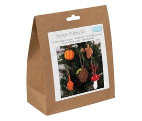 Kit feutrage à l’aiguille Décorations d’automne - Assortiment 5 pièces - Trimits