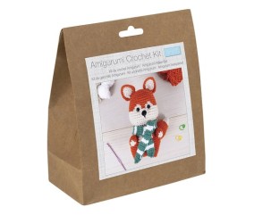 Kit crochet amigurumi Renard - 17 x 9 x 20 cm - Trimits