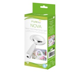 Loupe à main LED rechargeable Nova - Lentille verre x5 - PURElite