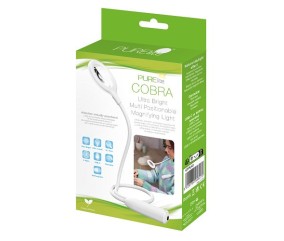 Lampe loupe LED multiposition Cobra - Col de cygne, lentille verre x3 - PURElite