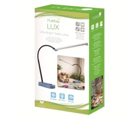 Lampe de table LED Lux 910 lumens - Tête allongée, col de cygne 360° - PURElite