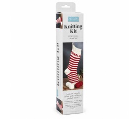 Kit tricot chaussette de Noël personnalisable - 65 x 20 cm - Trimits