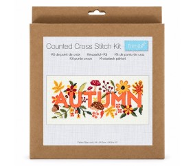 Kit point de croix compté grand format Automne - 53 x 25,5 cm - Trimits