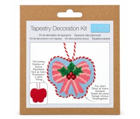 Kit décoration de Noël en tapisserie Nœud - 10,5 x 14,5 cm - Trimits