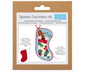 Kit décoration de Noël en tapisserie Chaussette - 6,5 x 19 cm - Trimits