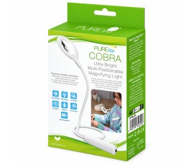 Lampe loupe LED multiposition Cobra - Col de cygne, lentille verre x3 - PURElite