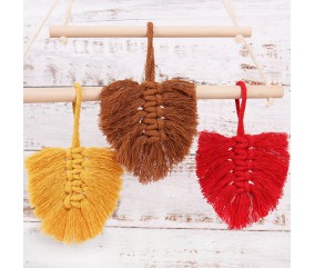 Kit macramé Feuilles d’automne - 3 pièces - 10 x 16 cm - Trimits