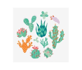 Patron de broderie Collection de cactus DMC - modèle à télécharger