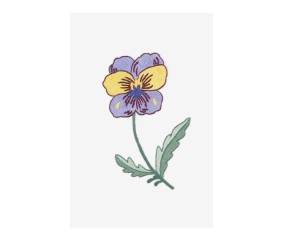 Patron de broderie Pensée...