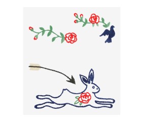 Patron de broderie Rose et...