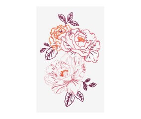 Patron de broderie Pivoines...