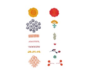 Patron de broderie Fleurs...