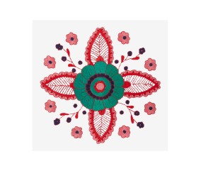 Patron de broderie Fleur de...